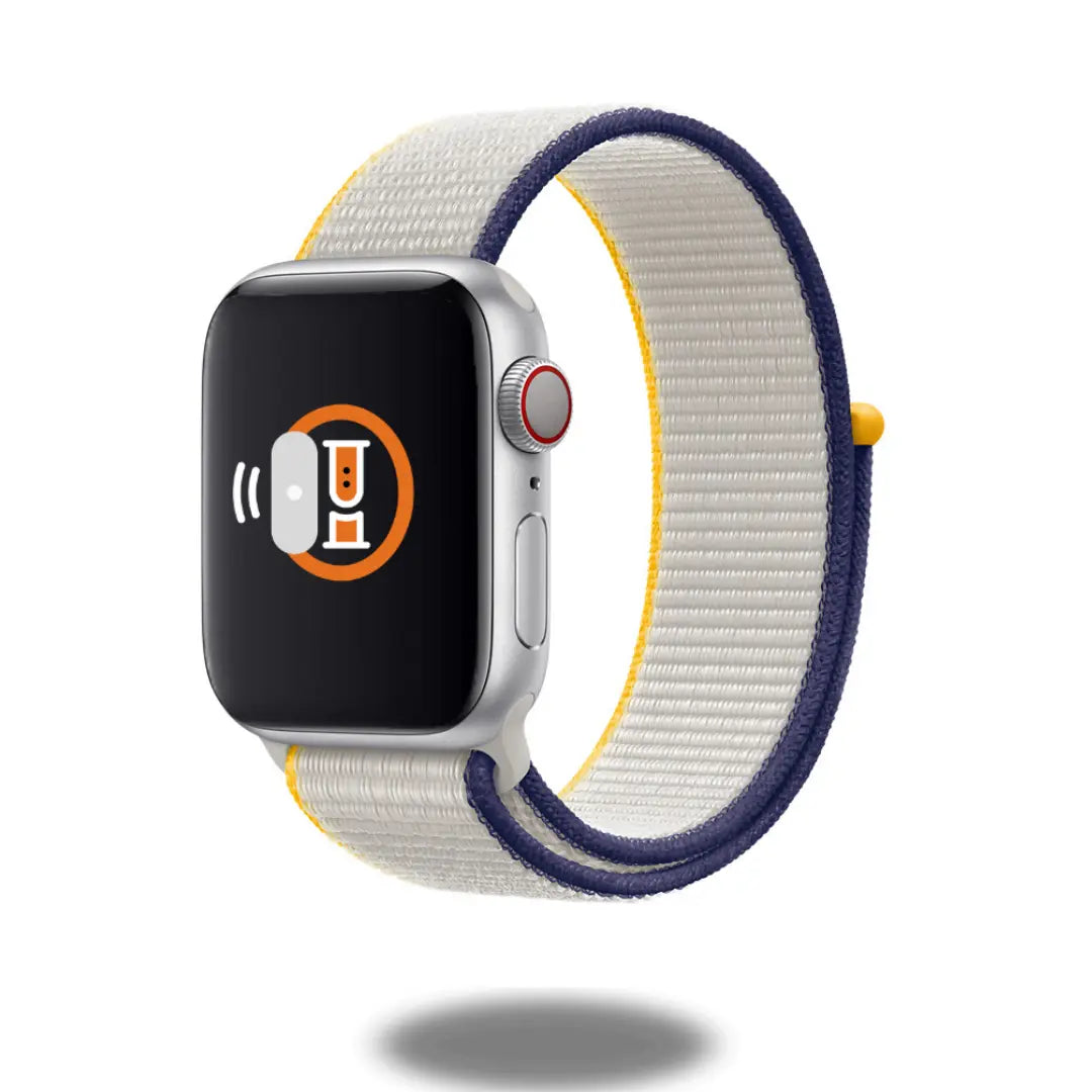 Sport Loop Band for Apple Watch 38mm/40mm/41mm, durable woven nylon with colorful pattern and comfortable fit.