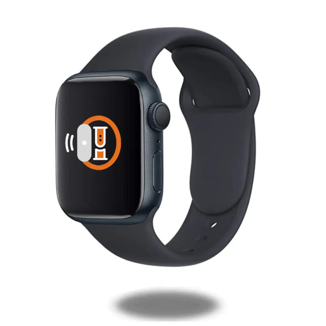 Athlete Sports Silicon Band on smartwatch, featuring lightweight, waterproof, and breathable design for comfort and style.