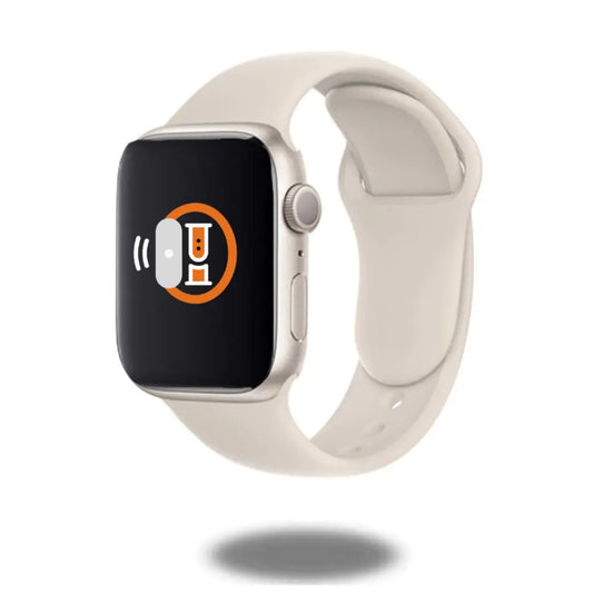 Athlete Sports Silicon Band on smartwatch, lightweight, breathable, skin-friendly design for comfort during workouts.