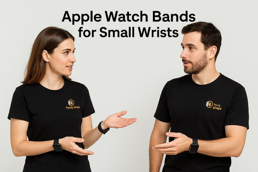 Apple Watch Bands for Small Wrists (2025 Guide) — Fit, Comfort & Best Picks with two people wearing bands.