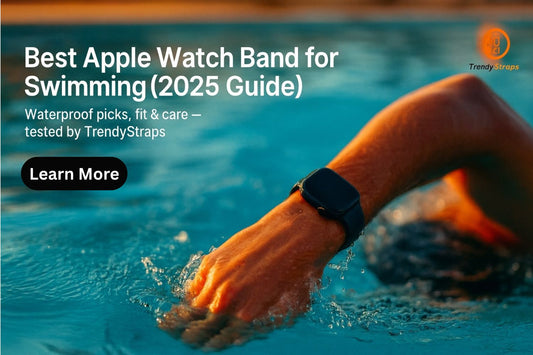 Best Apple Watch Band for Swimming (2025 Guide) – waterproof picks by TrendyStraps in action while swimming.