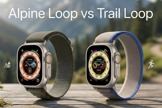 Alpine Loop vs Trail Loop Apple Watch band comparison showing rugged and lightweight band styles for 2026