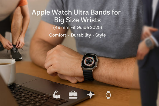 Apple Watch Ultra 3 49 mm band on large wrist – hero banner for big wrist Apple Watch Ultra bands guide 2025