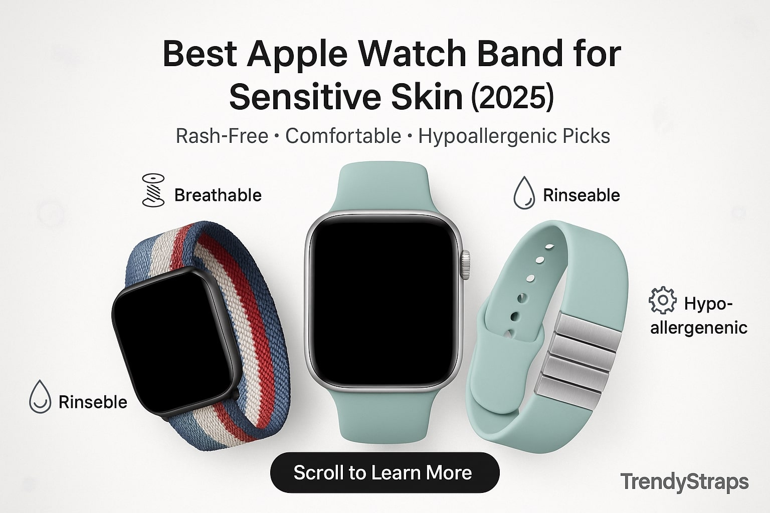 Best Apple Watch Band for Sensitive Skin (2025 Guide) – trendystraps.com