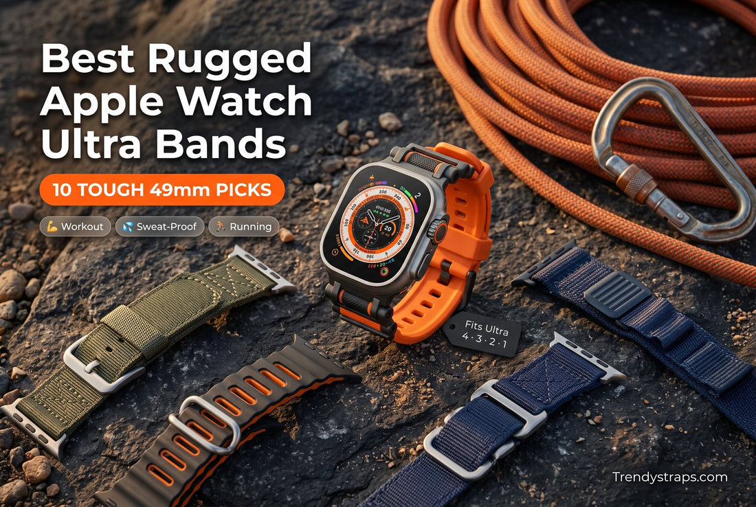 Best rugged Apple Watch Ultra bands in TPU, silicone and tactical nylon for Ultra 4, 3, 2 and 1 (49mm) by TrendyStraps