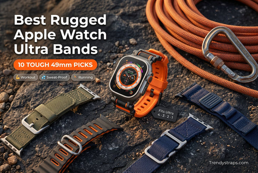 Best rugged Apple Watch Ultra bands in TPU, silicone and tactical nylon for Ultra 4, 3, 2 and 1 (49mm) by TrendyStraps