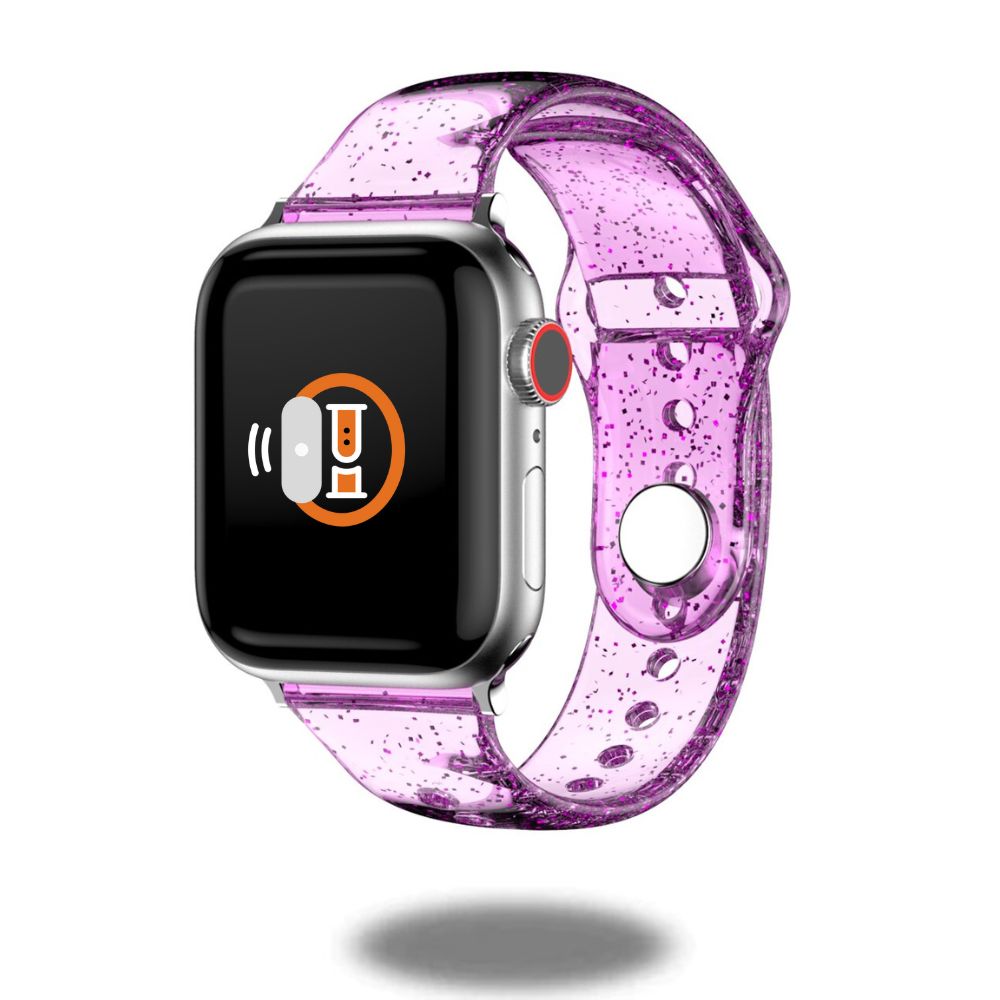 Glittery Silicon Apple Watch Bands