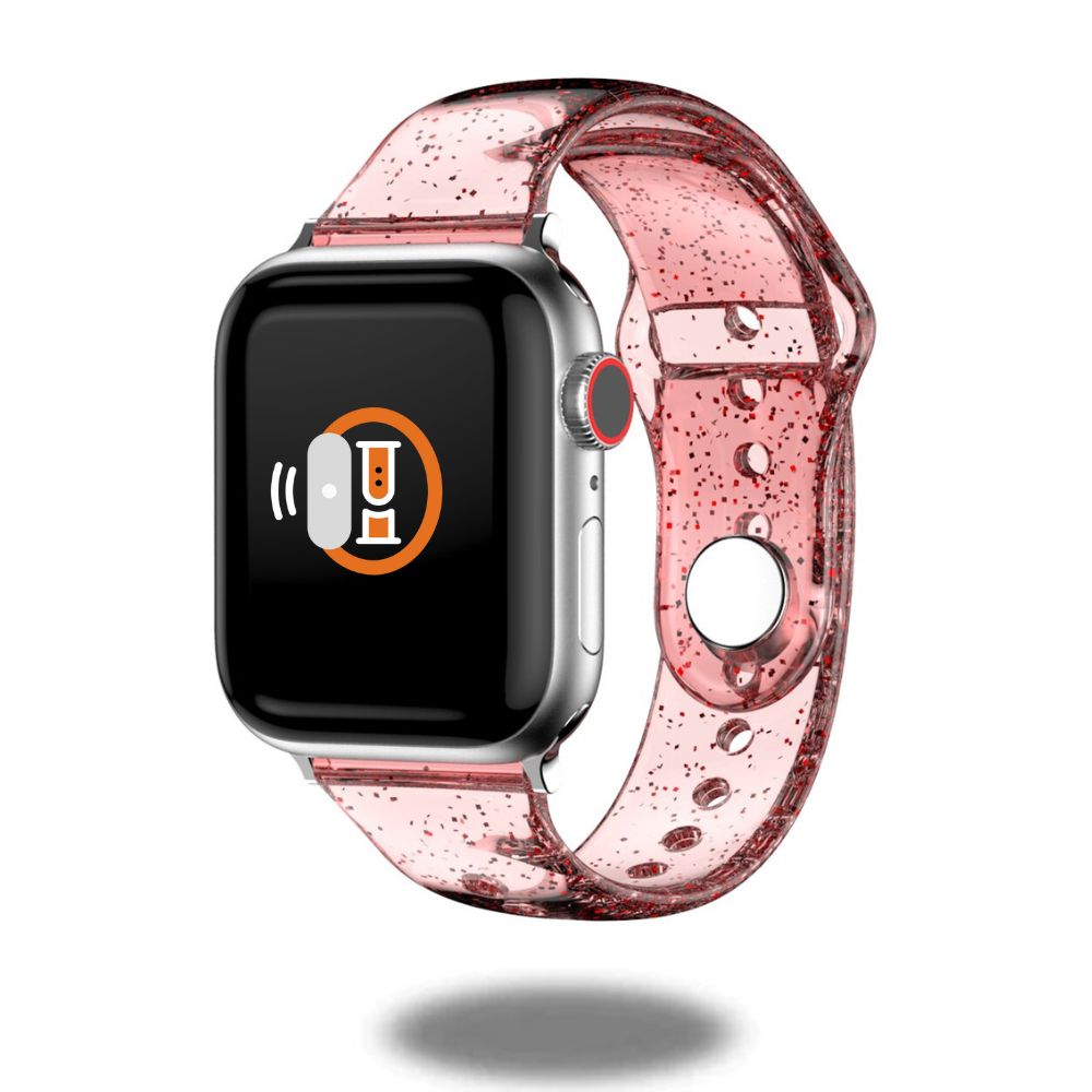 Glittery Silicon Apple Watch Bands