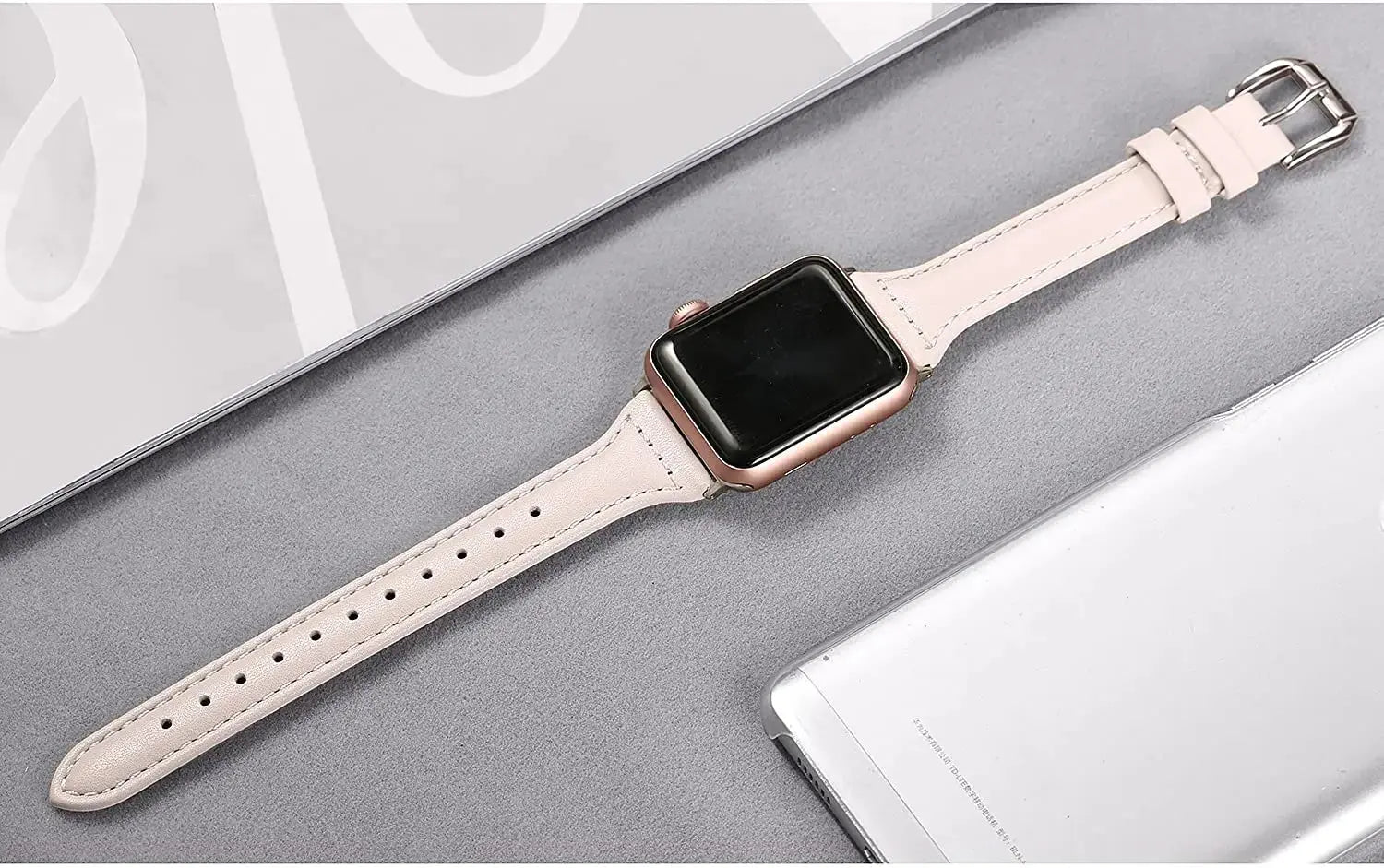 Slim Leather Band for Apple Watch trendystraps.com