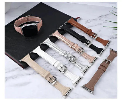 Slim Leather Band for Apple Watch trendystraps.com