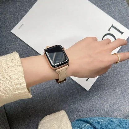 Slim Leather Band for Apple Watch trendystraps.com