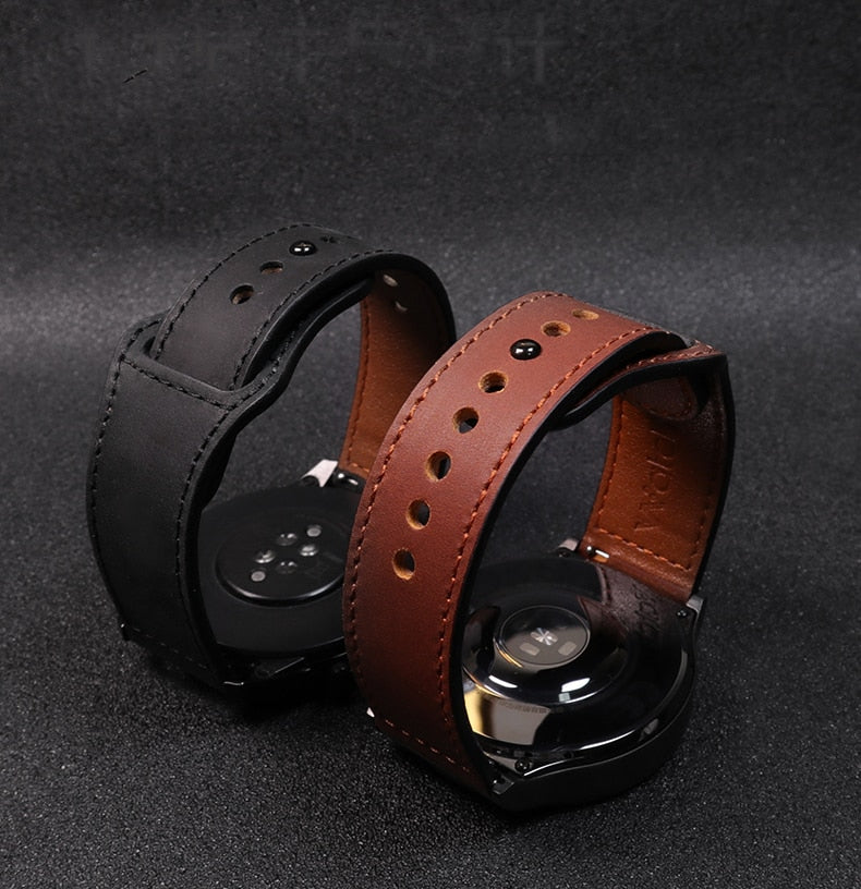 Bracelets en cuir élégants pour montre Huawei