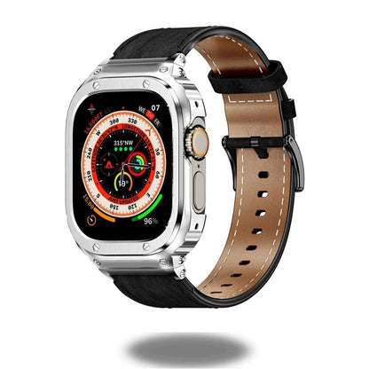 Luxury Leather Strap with Metal Case