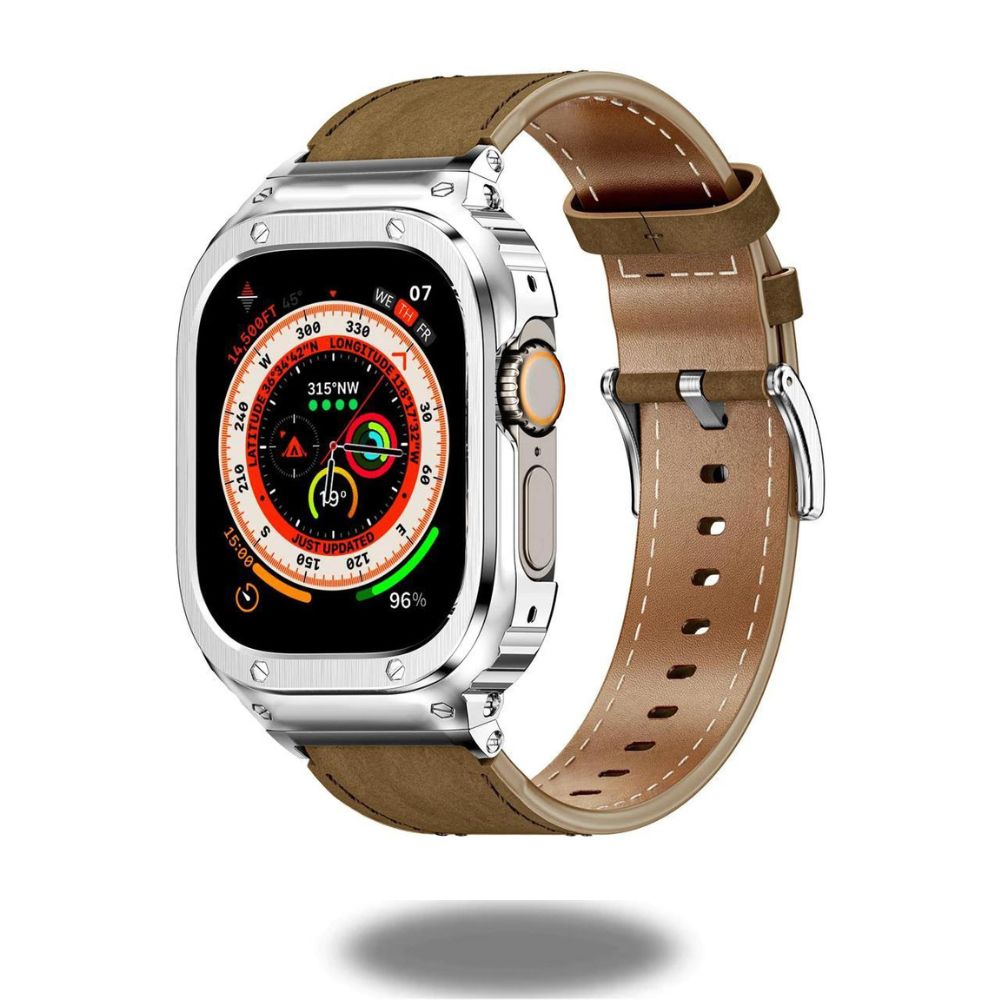 Luxury Leather Strap with Metal Case