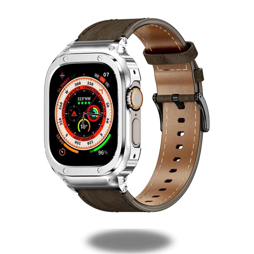 Luxury Leather Strap with Metal Case