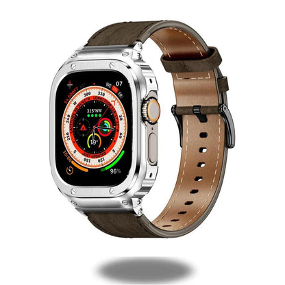 Luxury Leather Strap with Metal Case