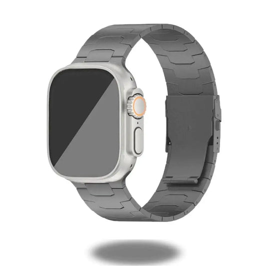 Masculine Titanium Alloy Bands for Apple Watch showcasing a bold and durable design with a premium finish.