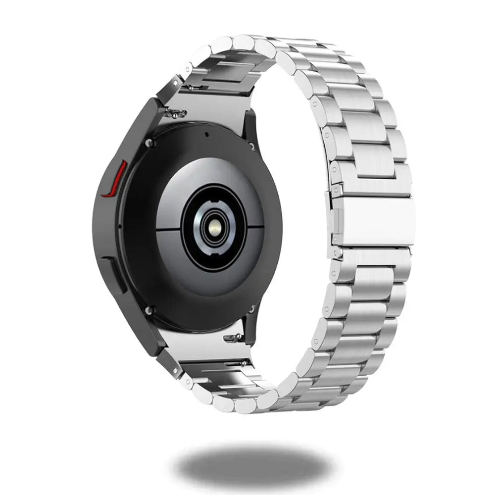 No Gaps Stainless Steel Bracelets for Samsung Galaxy Watch showcasing sleek design and curved end.