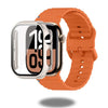 Silicon Sports Straps + Case with Glass For Apple Watch