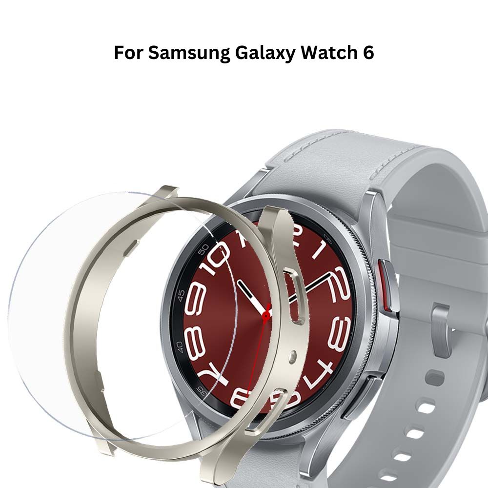 PC Case+Glass for Samsung Galaxy Watch 6/Classic/40mm/43mm/44mm/47mm