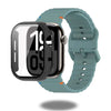 Silicon Sports Straps + Case with Glass For Apple Watch