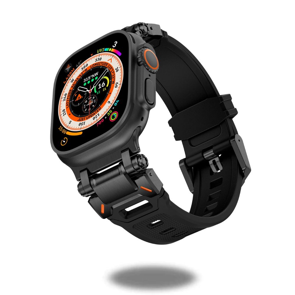 Rugged Silicon Band with Metal Connectors