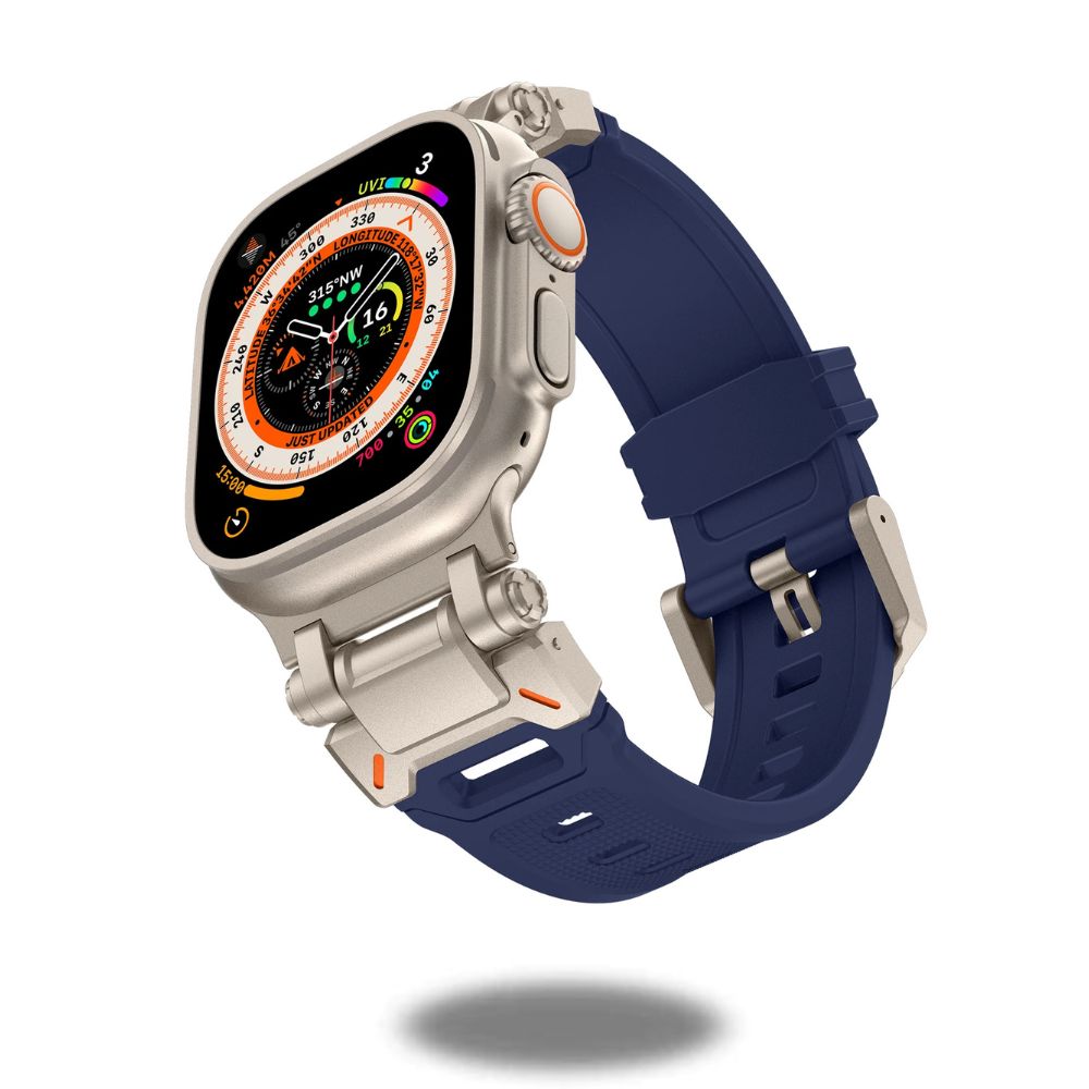 Rugged Silicon Band with Metal Connectors