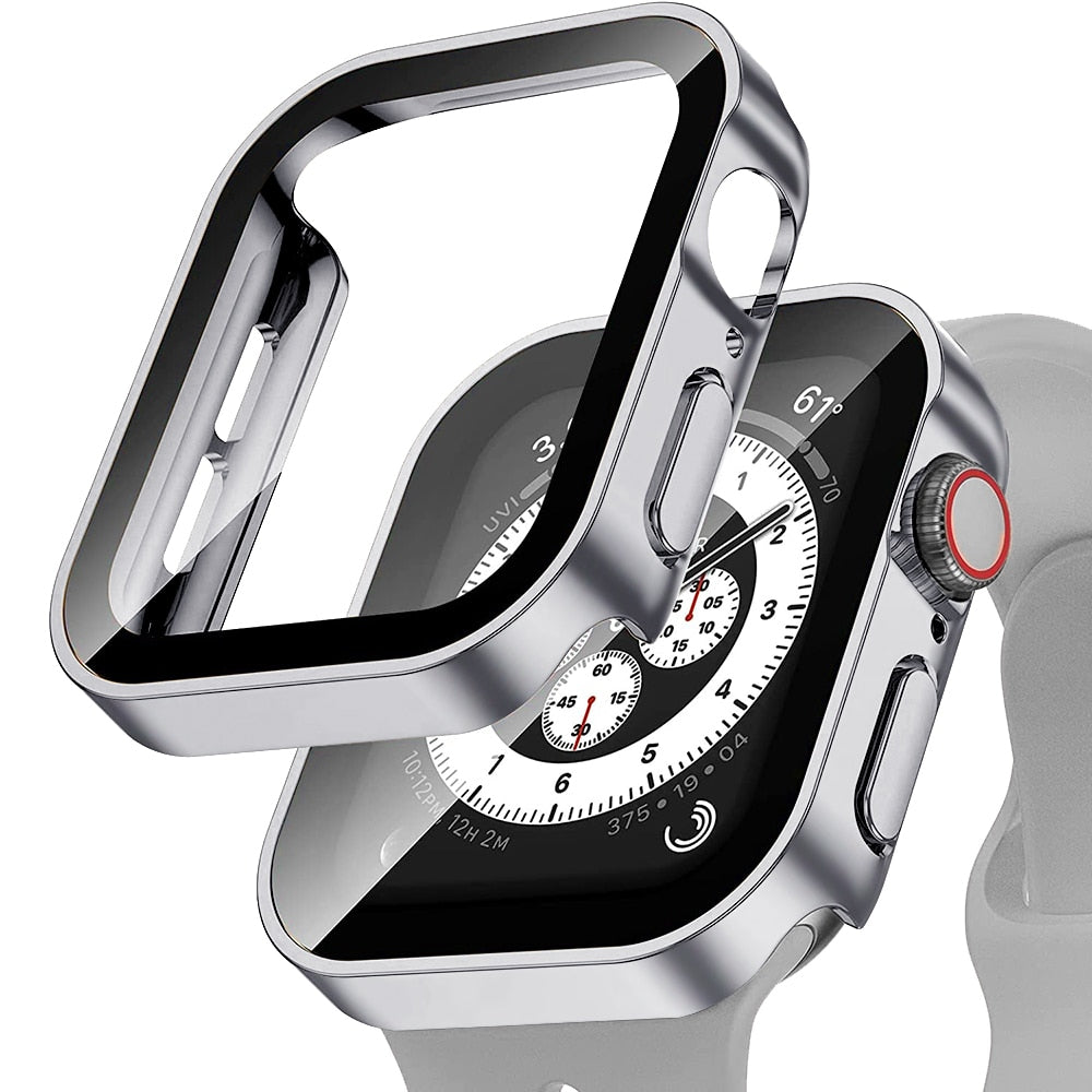 Estuche súper elegante con vidrio para Apple Watch 