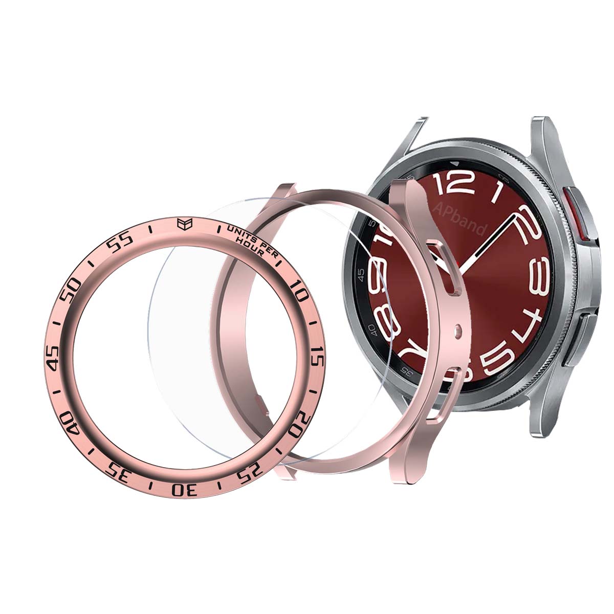 3pcs of Case + Glass + Metal Bezel for Samsung Galaxy Watch