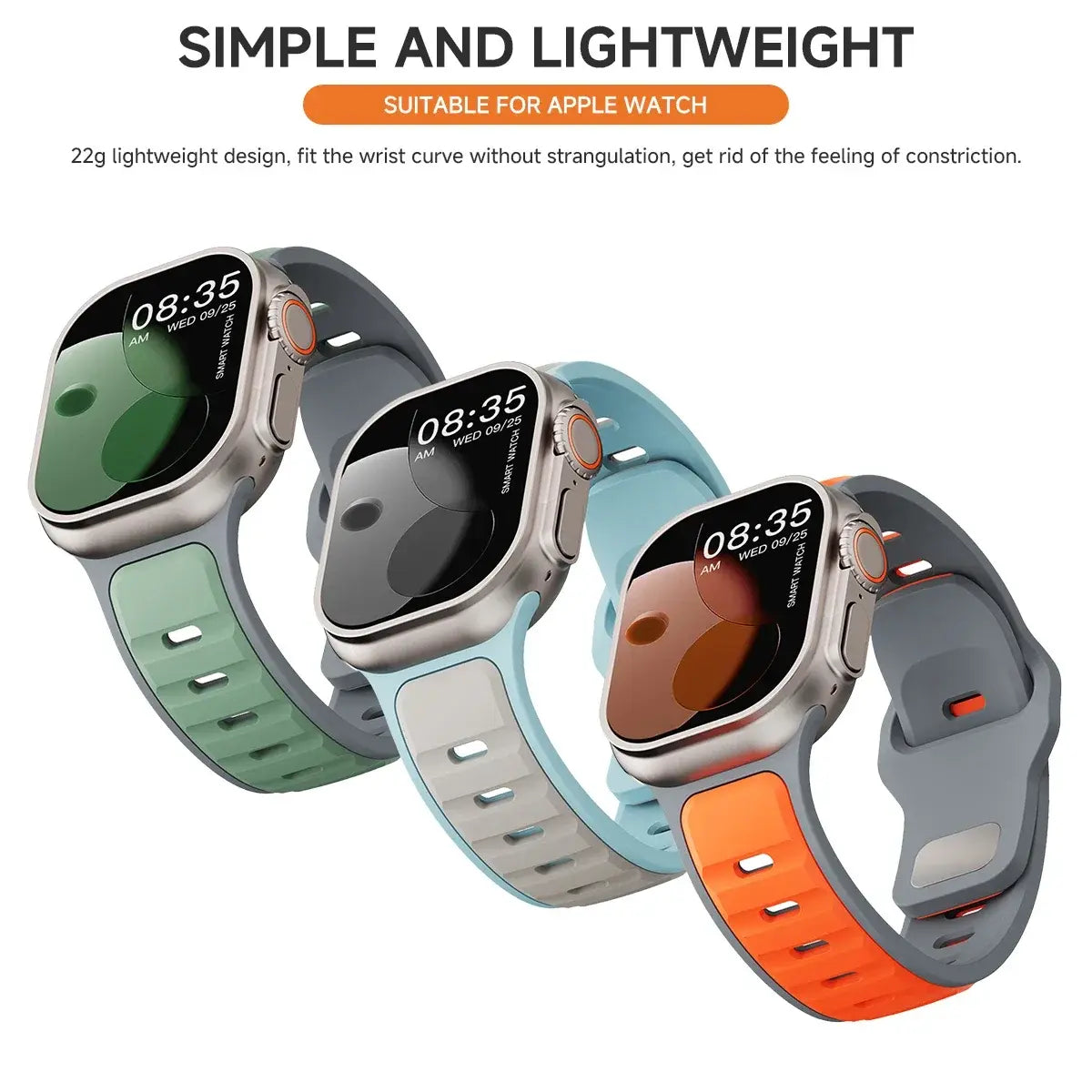 Trendy Rugged Silicon Dual Tone Sports Bands - trendystraps.com