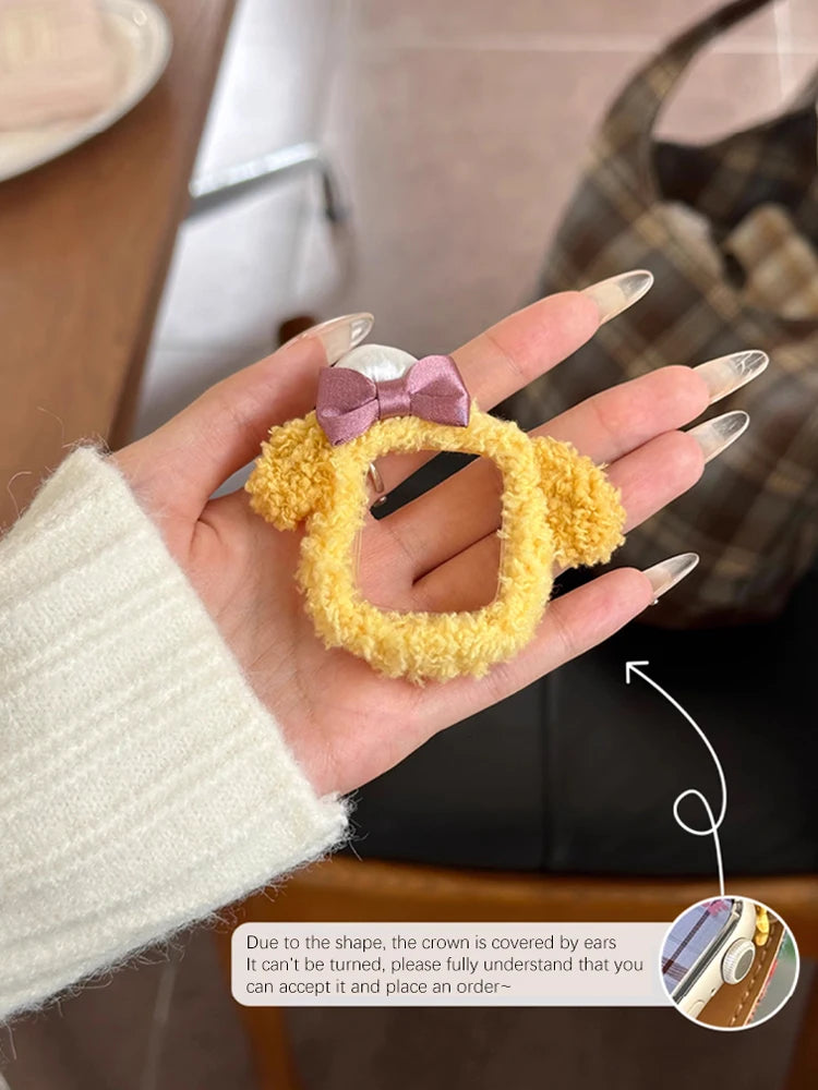 Korea Cute Plush Apple Watch Band + Case for Women