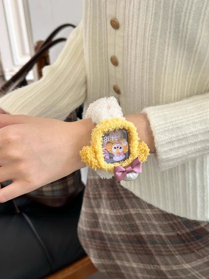 Korea Cute Plush Apple Watch Band + Case for Women