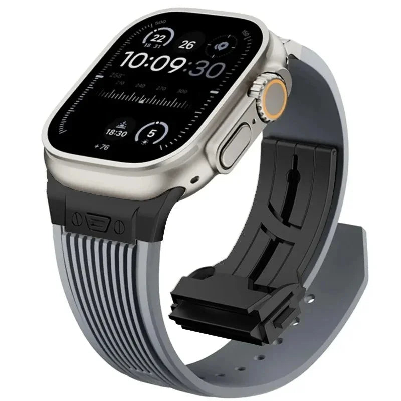 Men’s Silicone Apple Watch Band for Ultra 3 & Series 11–3 with stylish design and strong durability for everyday wear.