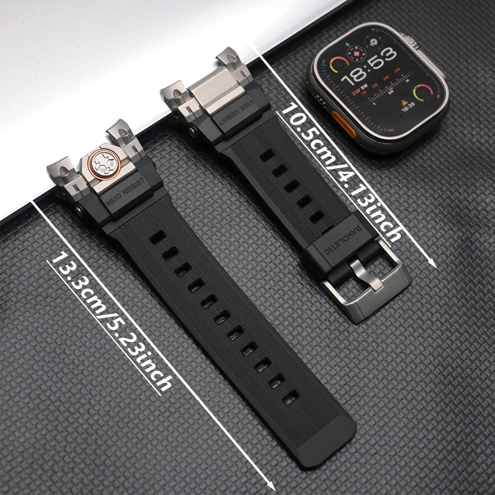 Apple Watch Ultra 3 Rubber Band for Men – Titanium Sport Strap