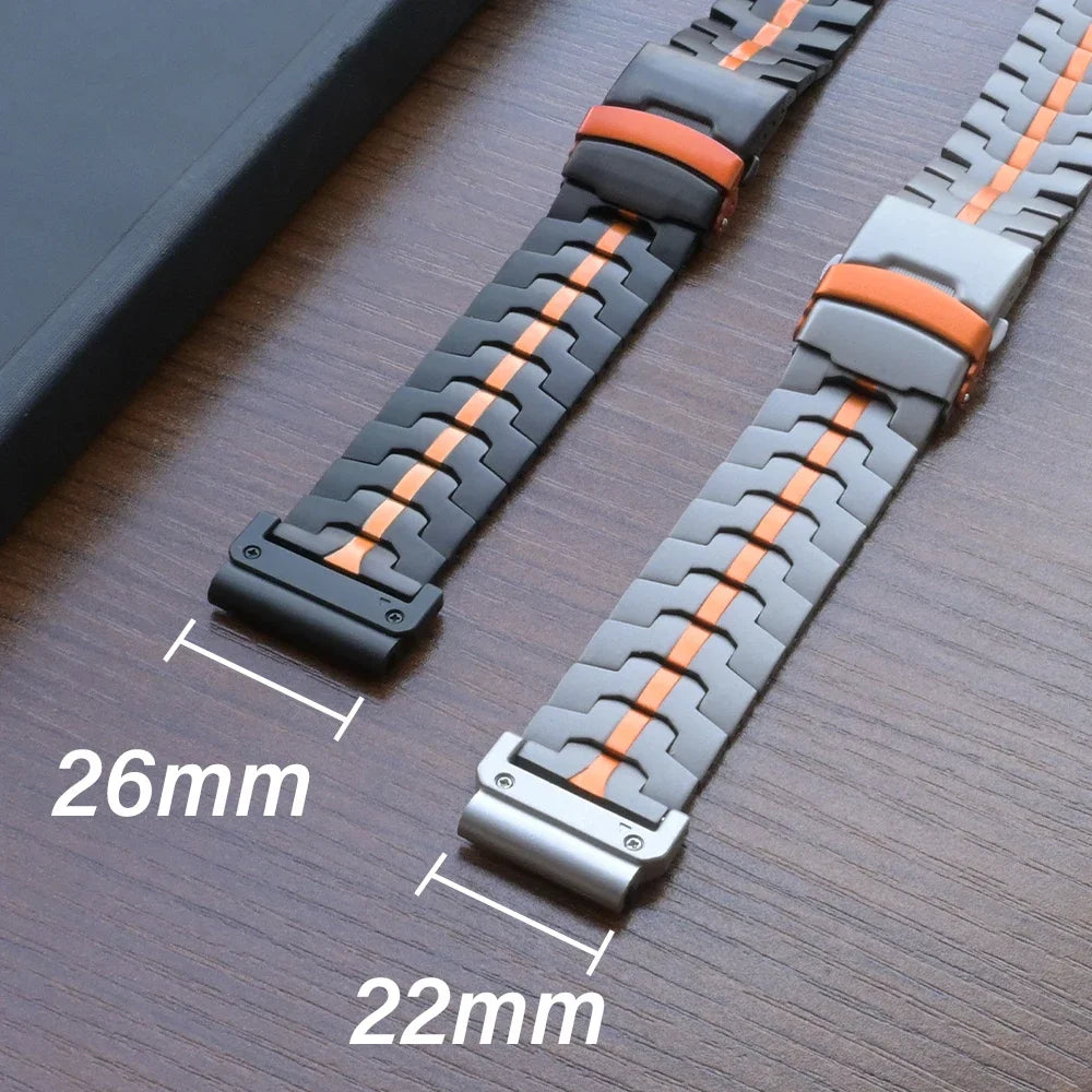 Luxury Metal Garmin Watch Band | QuickFit 22mm & 26mm