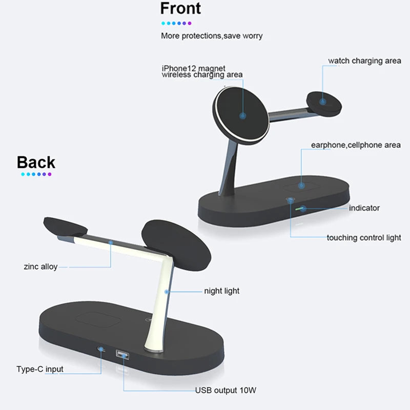 3 in 1 Wireless Charger Stand for iPhone & Apple Watch