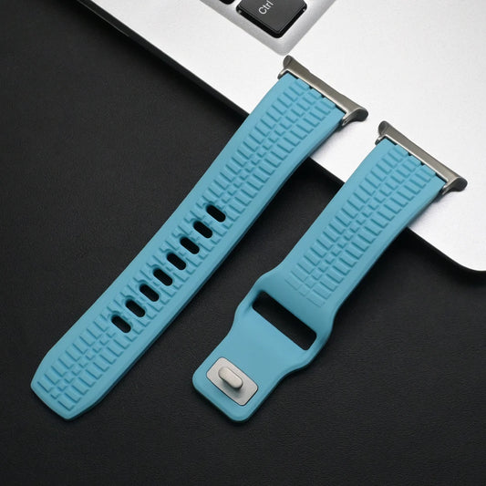 Soft Silicone Sport Band for Samsung Galaxy Watch Ultra & 8 in blue color, designed for comfort and active lifestyles.