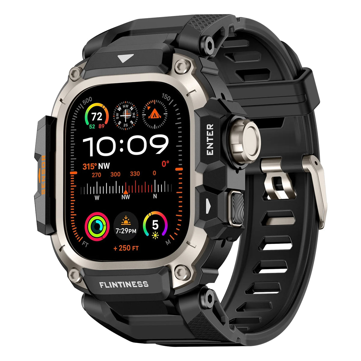 Rugged 2-in-1 Apple Watch Band & Case for Ultra 49mm