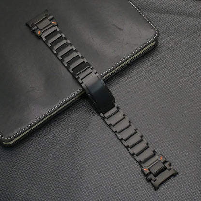 No Gaps Titanium Band for Samsung Galaxy Watch Ultra 47mm on a sleek black surface.
