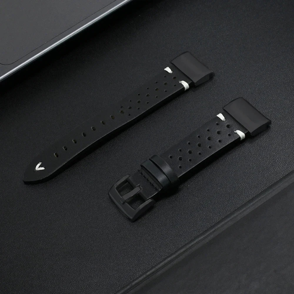 Leather Band for Garmin Fenix 7X/6X/5X, Enduro & MARQ (22/26mm)