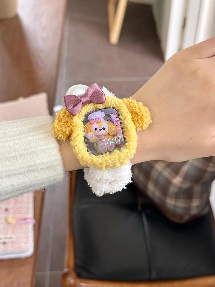 Korea Cute Plush Apple Watch Band + Case for Women