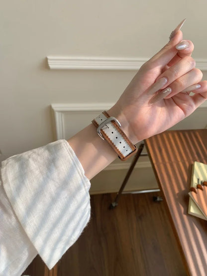 Cute Bear Leather Apple Watch Band for Women (38–49mm)