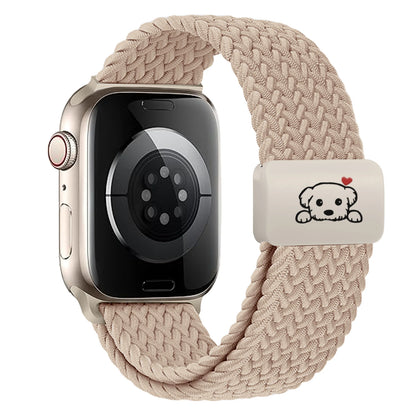 Magnetic Puppy Braided Apple Watch Band 38–49mm Series 1–10