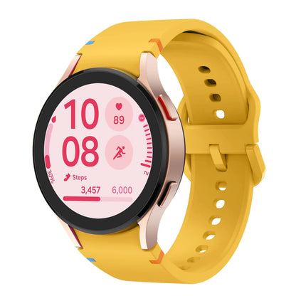Sporty Silicon Bands for Samsung Galaxy Watch in vibrant yellow color, perfect for active lifestyles and workouts.