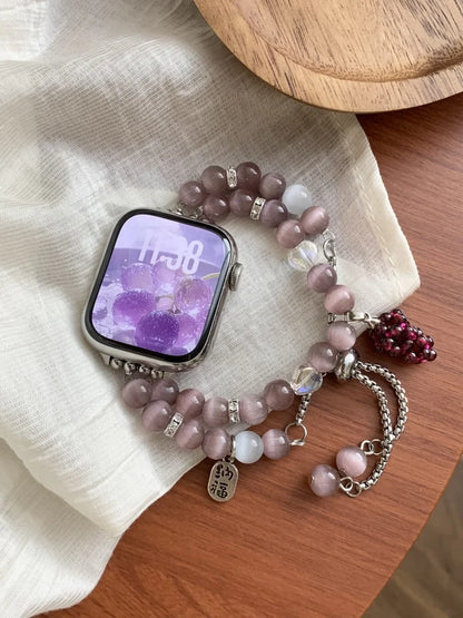 Opal Crystal Beaded Bracelet Band for Apple Watch Women