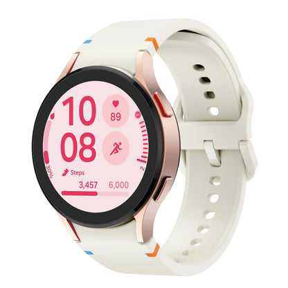 Sporty Silicon Bands for Samsung Galaxy Watch in white, perfect for workouts and active lifestyles.