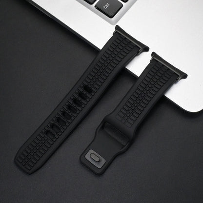Soft Silicone Sport Band for Samsung Galaxy Watch Ultra & 8 in black, featuring durable and flexible design for active lifestyles.
