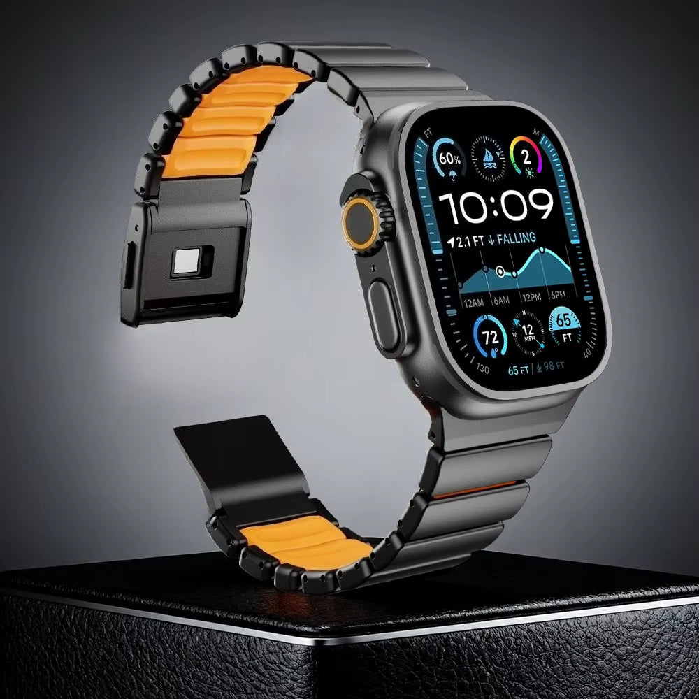 Apple Watch Ultra 3 Titanium Band | Magnetic Fluororubber Strap
