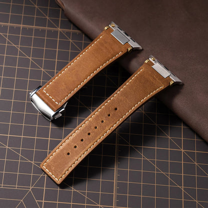 Apple Watch Leather Strap – Luxury Business Band (44–49mm)