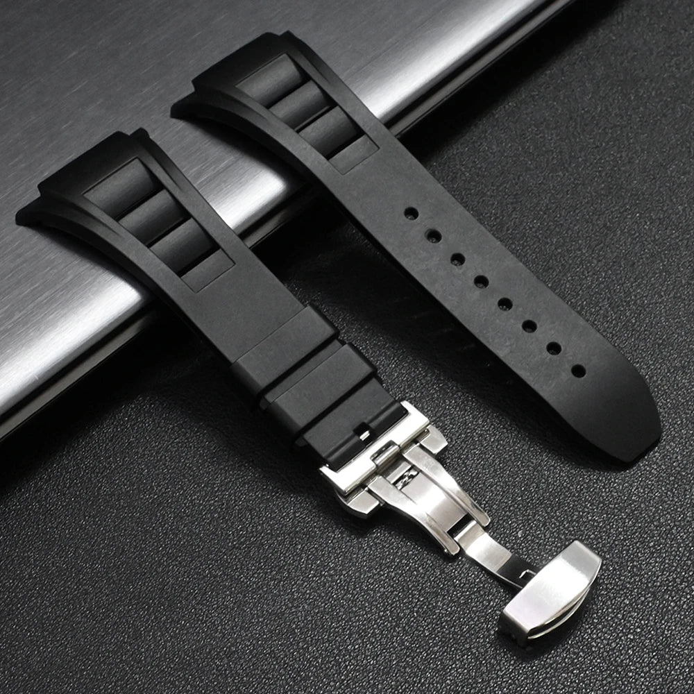 Silicon Sports Band for Apple Watch Ultra & Series (44–49mm) with premium buckle and durable silicone design.